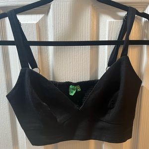 FARM RIO black bralette crop top size M